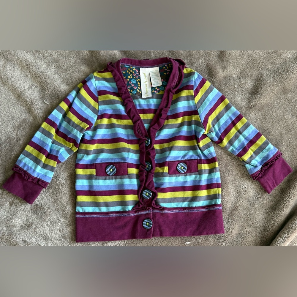 Matilda Jane Paint by Numbers Multicolor Striped Cardigan